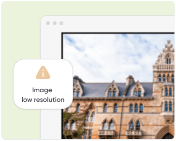 The pre-print checks list with one warning